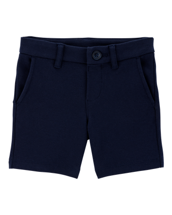 Toddler Ponte Knit Uniform Shorts - Navy, 