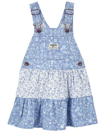 Toddler Floral Print Tiered Jumper Dress, 