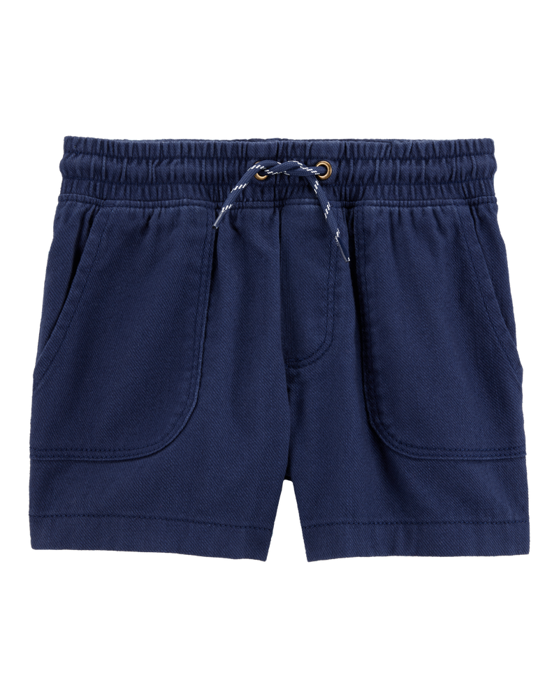 Baby Pull-On Twill Shorts - Navy, image 1 of 4 slides