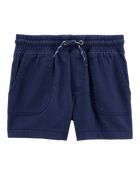 Baby Pull-On Twill Shorts - Navy, image 1 of 4 slides