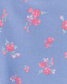 Baby Floral-Print Stretch Leggings - Blue, image 2 of 3 slides