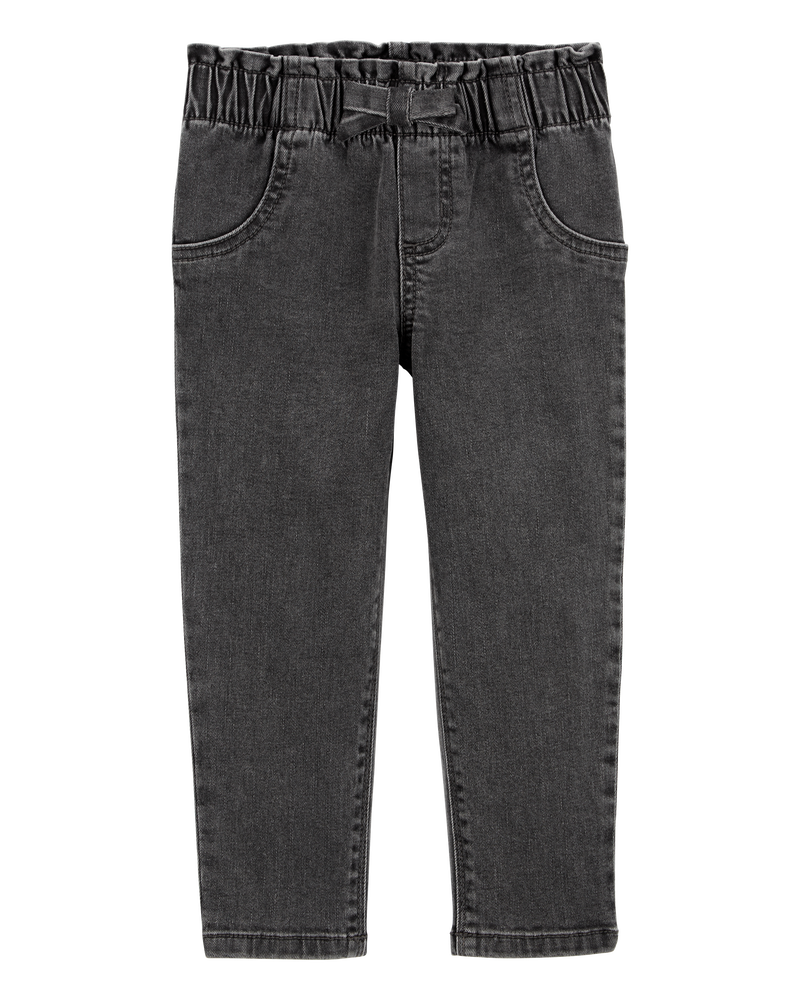 Toddler Pull-On Denim Pant - Black, image 1 of 7 slides