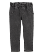 Toddler Pull-On Denim Pant - Black, image 1 of 7 slides