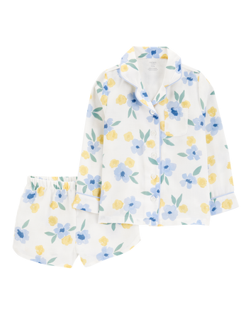 Kid Floral Loose Fit 2-Piece Pajamas, 
