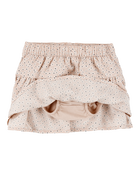Baby Floral Pull-On Ruffle Skort - Tan, image 2 of 5 slides
