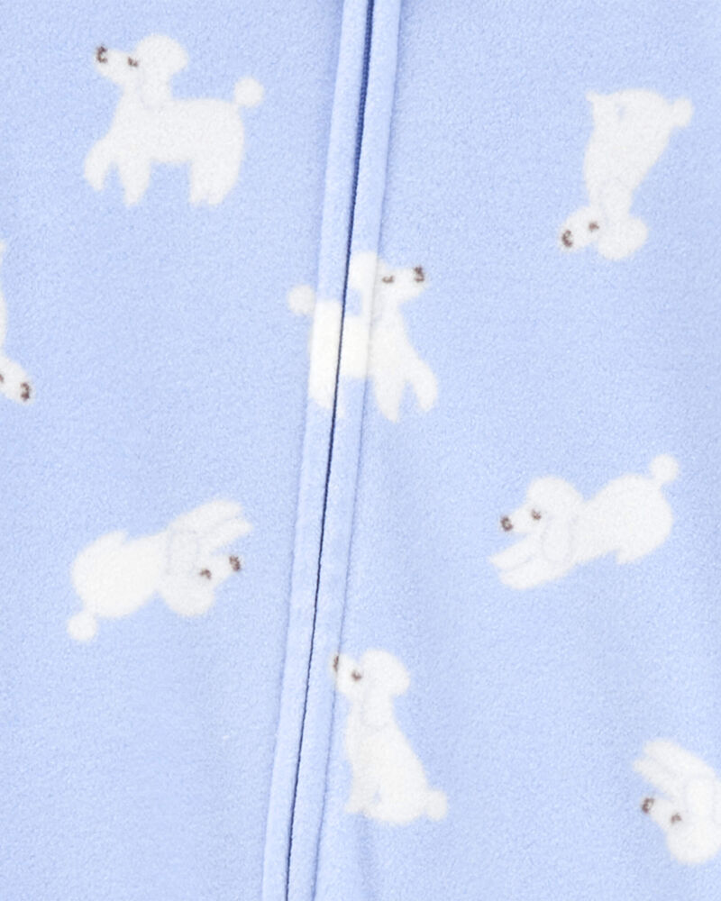 1-Piece Poodle Fleece Footie Pajamas, image 2 of 6 slides