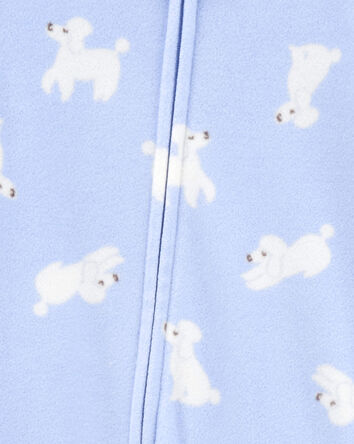 1-Piece Poodle Fleece Footie Pajamas, 