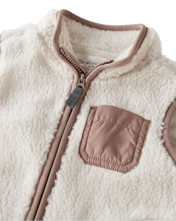 Toasted Wheat Baby Recycled Sherpa Vest