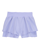 Kid 2-Piece Floral Active Twist Tank & Flowy Layered Flip Short Set - Purple/Blue, image 7 of 8 slides