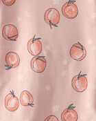 Toddler Organic Cotton Pajamas in Peach Print, image 3 of 5 slides
