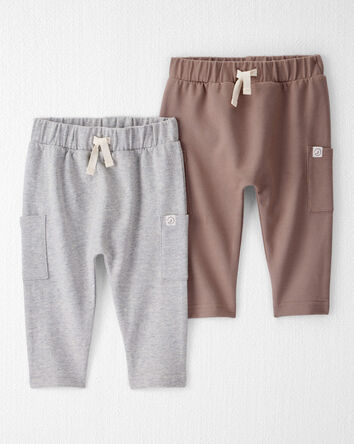 Baby 2-Pack Organic Cotton French Terry Joggers, 