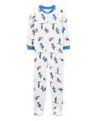 Kid 1-Piece Ski Fleece Footie Pajamas, image 1 of 3 slides