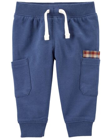 Baby 2-Piece Hooded Plaid Shirt & Pant Set, 