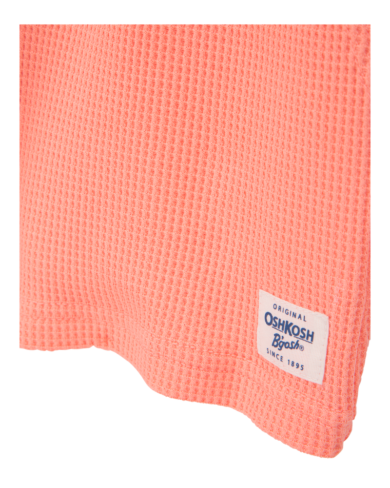 Baby Waffle Knit Drawstring Shorts - Orange, image 2 of 4 slides