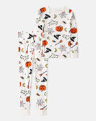 Kid 2-Piece Halloween 100% Snug Fit Cotton Pajamas - Ivory, image 1 of 3 slides