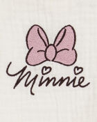 Toddler 2-Piece Minnie Mouse Flutter-Sleeve Gauze Top & Short Set - Cream, image 3 of 3 slides