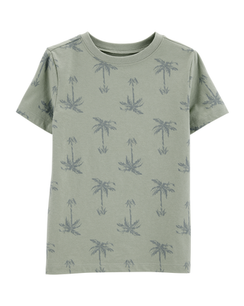Boys Palm Tree Print Tee - Green, 