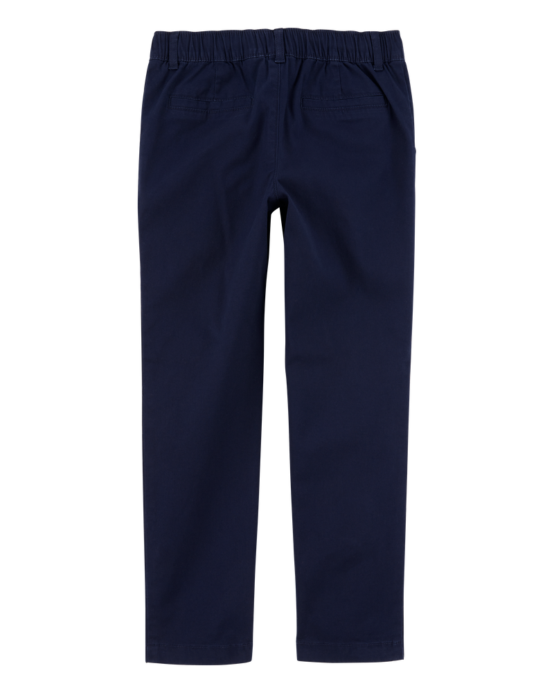 Kid Stretch Chino Uniform Pants - Navy, image 2 of 4 slides
