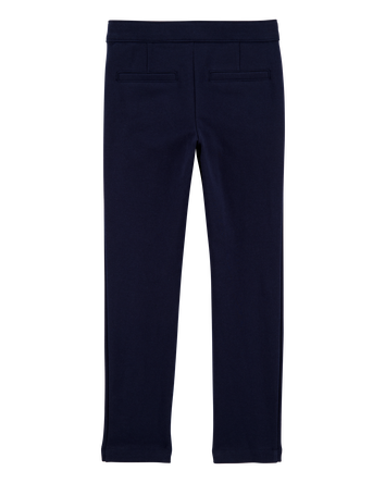Kid Ponte Knit Uniform Pants - Navy, 