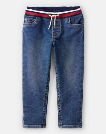 Toddler Boy Varsity Waistband Denim Jeans, 