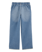 Kid Pull-On Wide Leg Denim Pant - Ozone Wash, image 2 of 4 slides