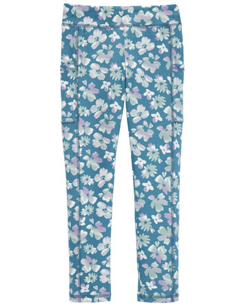 Kid Floral Active Leggings, 