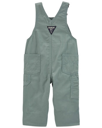 Baby Plaid Lined Lightweight Canvas Overalls, 