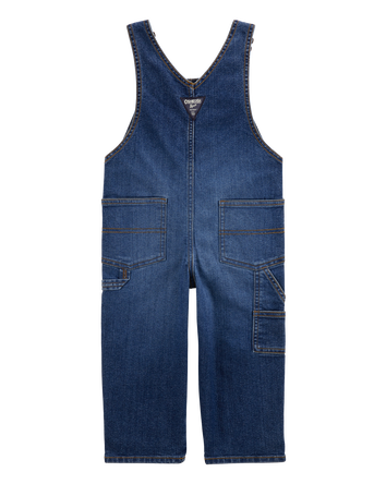 Toddler Stretch Denim Overalls - Dark Wash, 