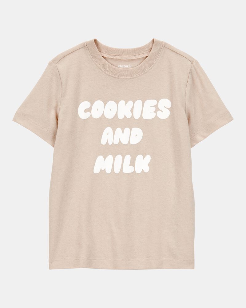 Toddler Boy Cookies & Milk Short-Sleeve Graphic Tee - Tan, image 1 of 3 slides