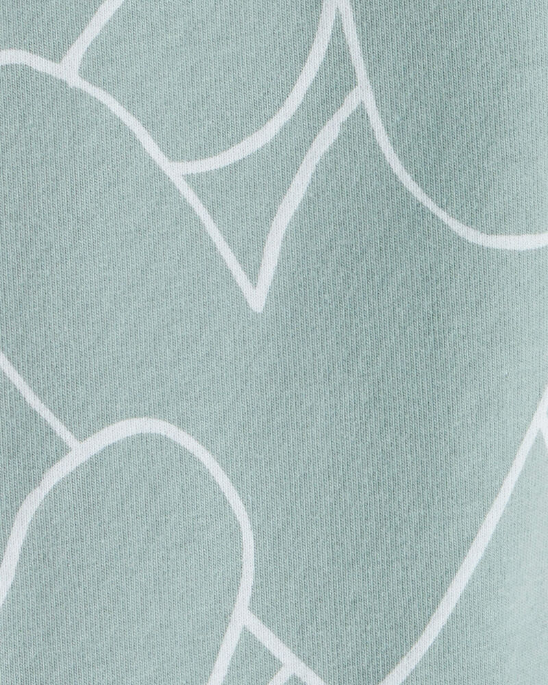 Baby Girl Cotton Heart Stretch Leggings - Green, image 3 of 4 slides