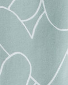 Baby Girl Cotton Heart Stretch Leggings - Green, image 3 of 4 slides
