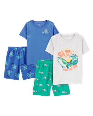Kid 4-Piece Loose Fit Pajamas, 