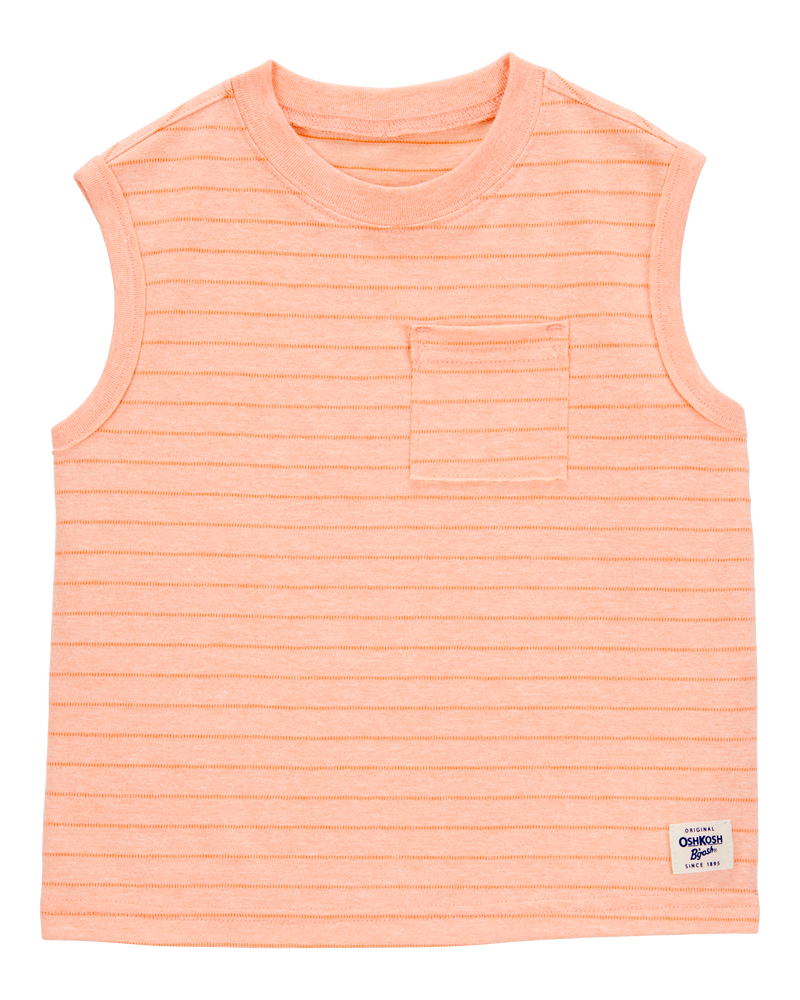 Baby Striped Textured Tank - Orange, image 1 of 3 slides