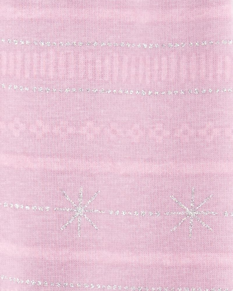 Baby Glitter Snowflake Cozy Fleece Leggings, image 4 of 5 slides