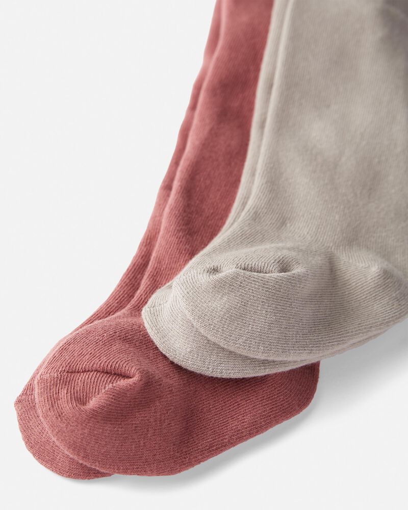 Baby 2-Pack Tights Made With Organic Cotton, image 2 of 3 slides