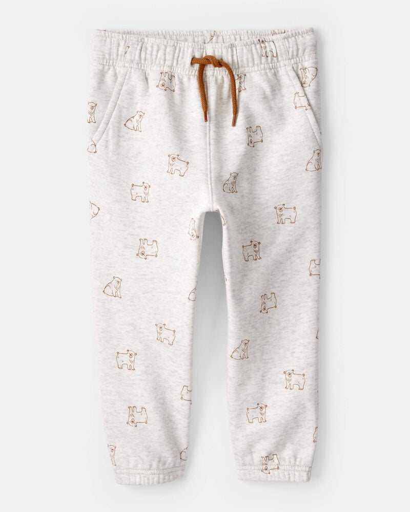 Toddler Boy Bear Print Long-Sleeve Tee & Pant Set - Brown, image 3 of 6 slides
