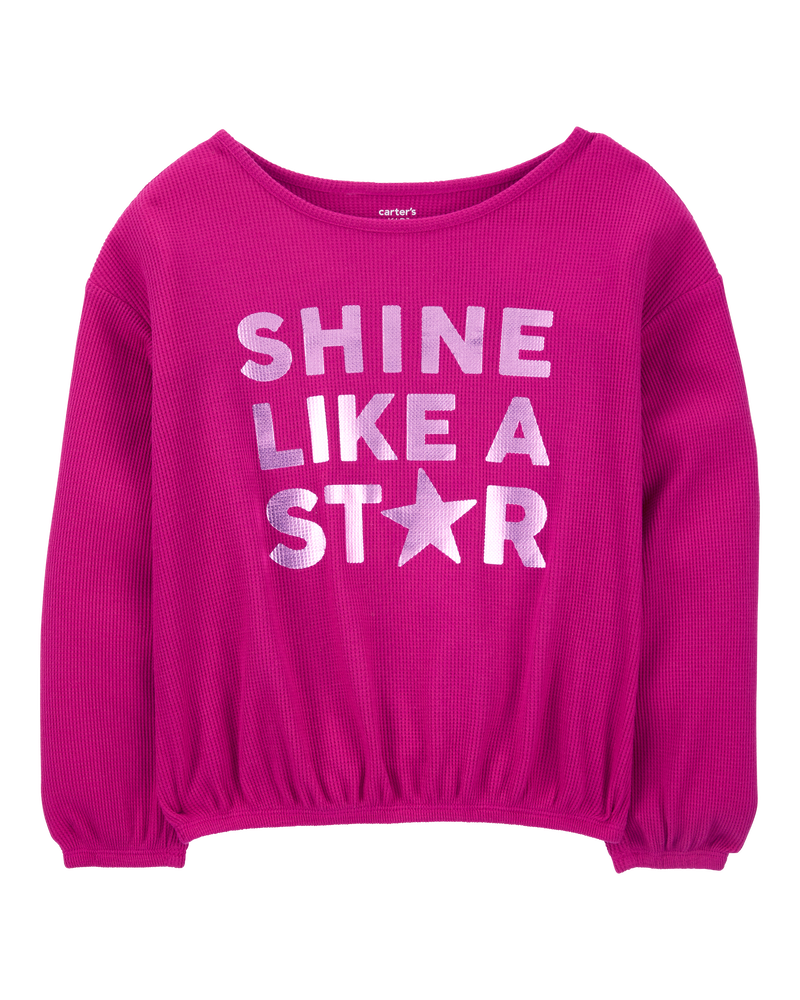 Kid Shine Like A Star Metallic Top, image 1 of 4 slides