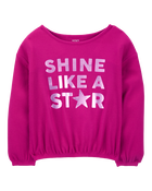 Kid Shine Like A Star Metallic Top, image 1 of 4 slides