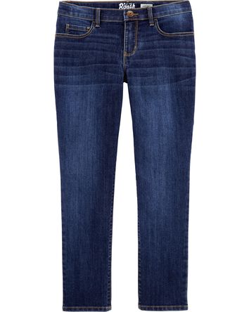 Kid Dark Wash Plus-Fit Skinny-Leg Jeans, 