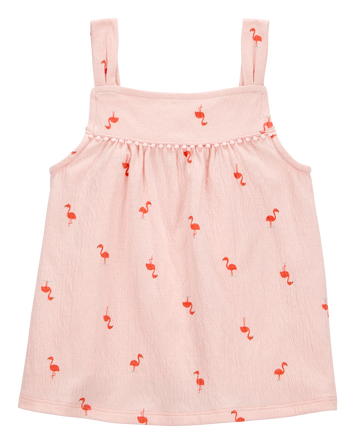 Toddler Flamingo Pom Pom Tank, 