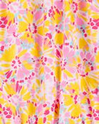 Kid 2-Piece Floral Print Ruffle Tank & Linen Shorts Set
, image 2 of 4 slides