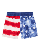 Toddler Boy Fourth of July Flag Swim Trunks, image 2 of 4 slides