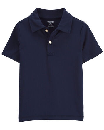 Toddler Polo Shirt in Moisture Wicking Active Mesh, 