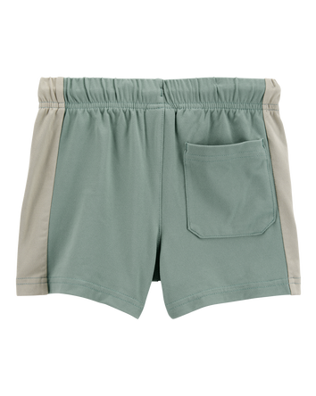 Toddler Striped Pull-On Knit Shorts - Green, 
