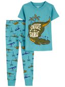 Grey - Toddler 2-Piece Dinosaur 100% Snug Fit Cotton Pajamas
