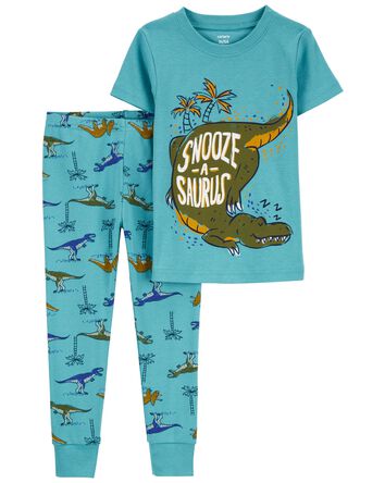 Toddler 2-Piece Dinosaur 100% Snug Fit Cotton Pajamas, 