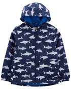 Kid Shark Color-Changing Rain Jacket, image 1 of 5 slides