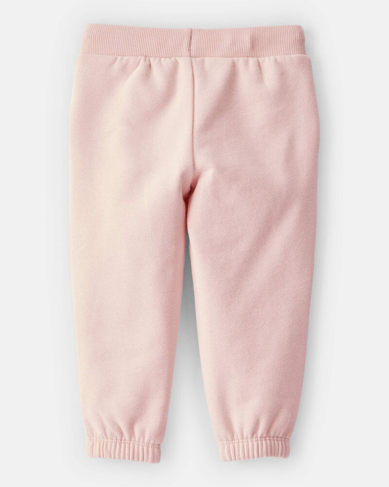 Baby Girl Cotton Joggers - Pink, image 2 of 4 slides