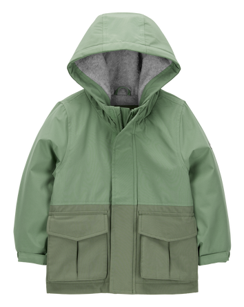 Midweight Color Block Jacket - Green, 