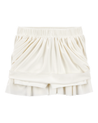 Kid Stretch Skort - White, image 2 of 4 slides